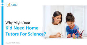 Child learning science concepts with a dedicated home tutor